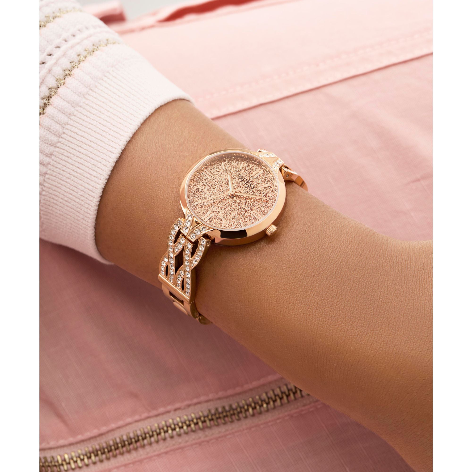 Guess Coral Rose Gold Round Dial Quartz Analog Women Watch