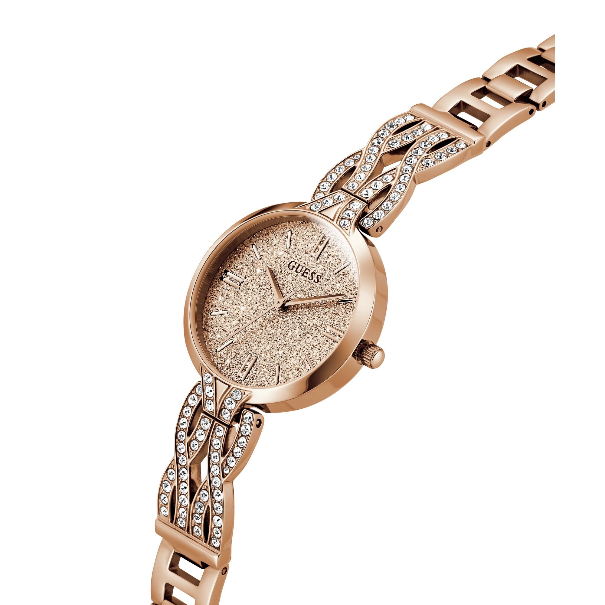Guess Coral Rose Gold Round Dial Quartz Analog Women Watch Watch Guess