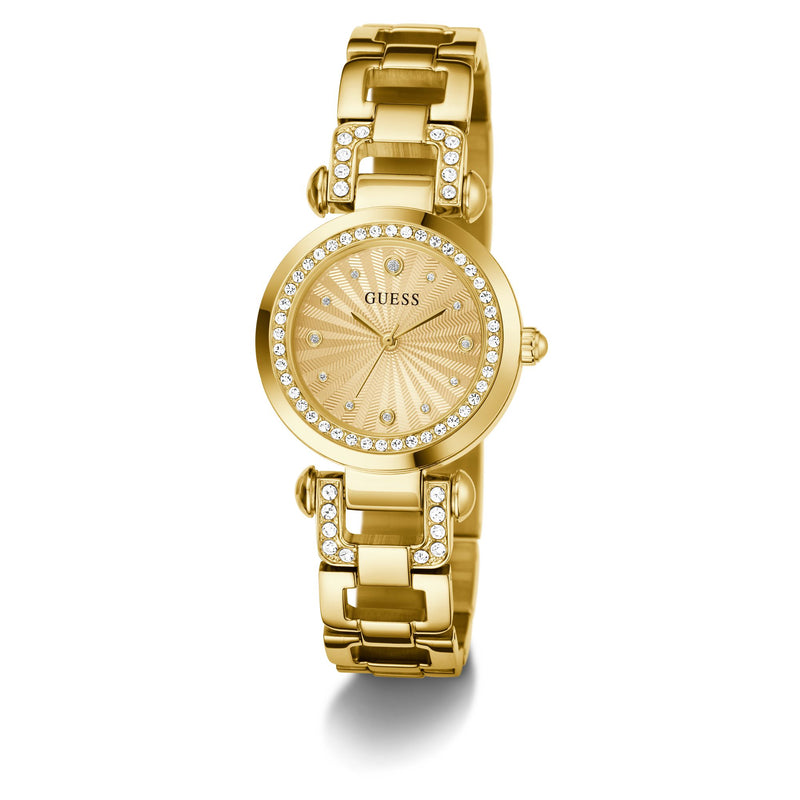 Guess Ginger Champagne Round Dial Quartz Analog Women Watch Watch Guess