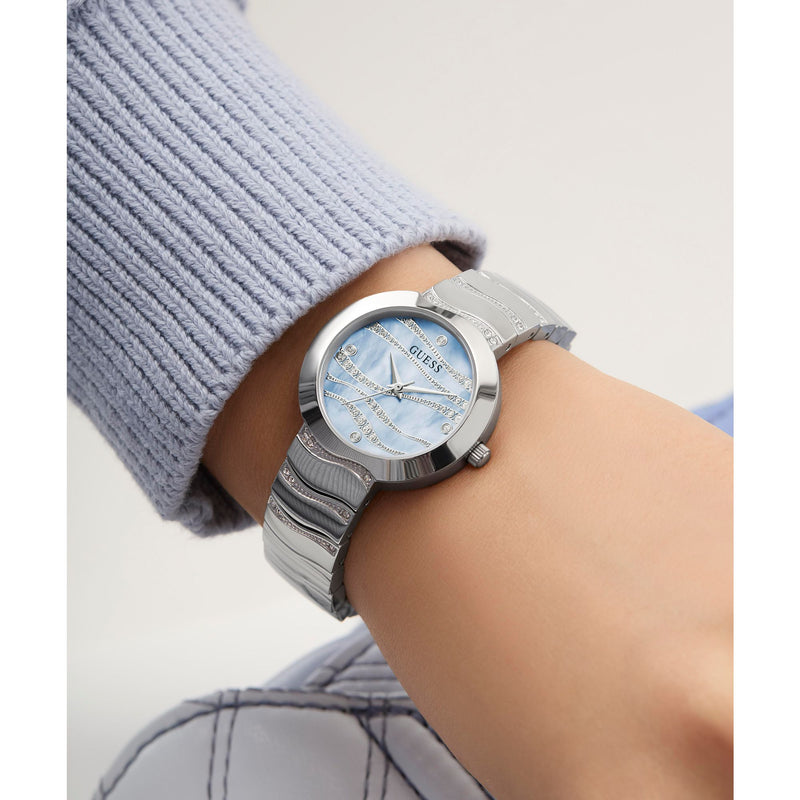 Guess Laguna Blue Round Dial Quartz Analog Women Watch Watch Guess