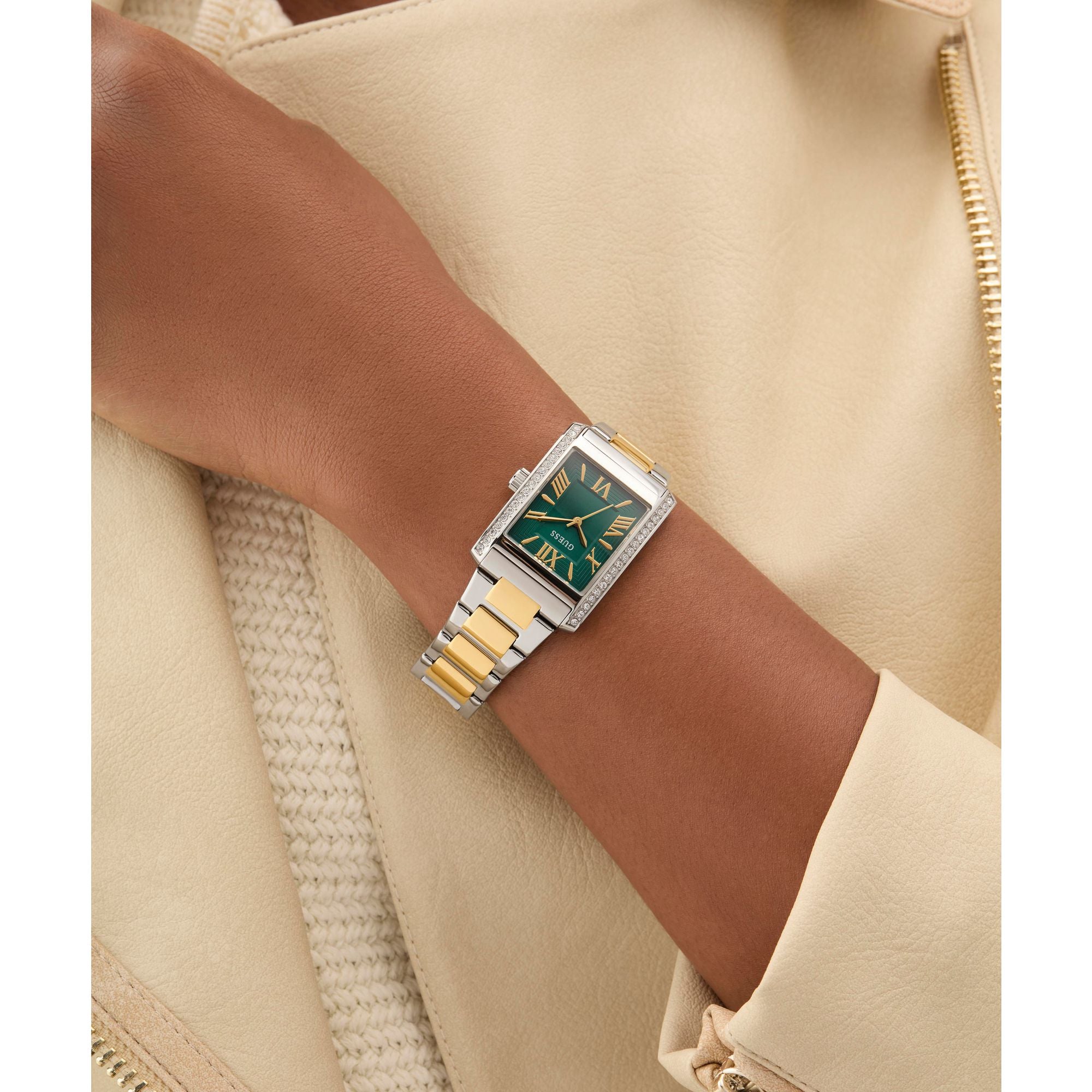 Guess Bonnie Green Rectangle Dial Quartz Analog Women Watch