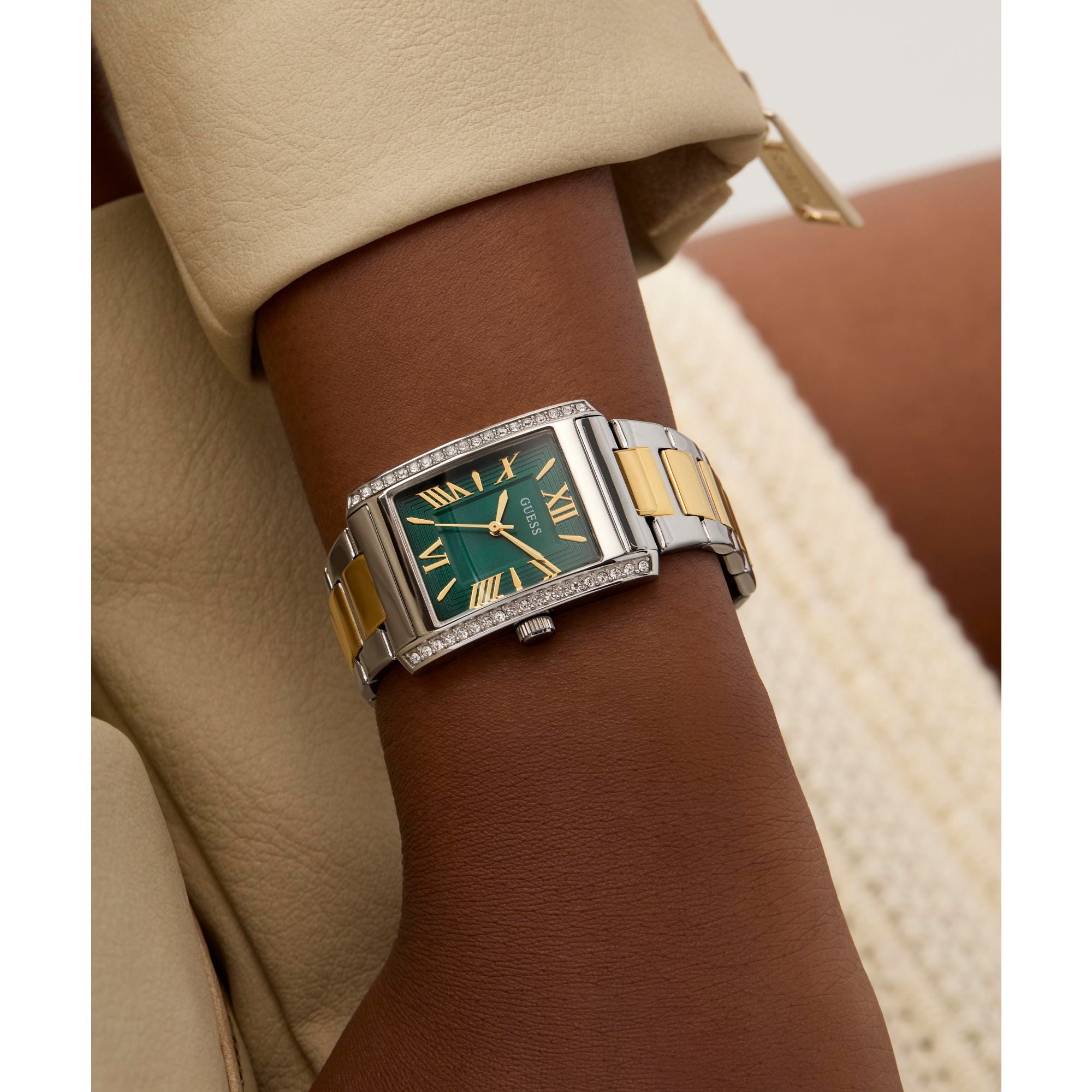 Guess Bonnie Green Rectangle Dial Quartz Analog Women Watch