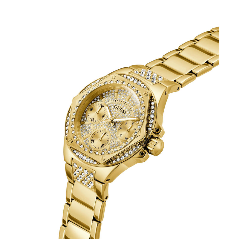 Guess Envy Champagne Round Dial Quartz Analog Women Watch Watch Guess