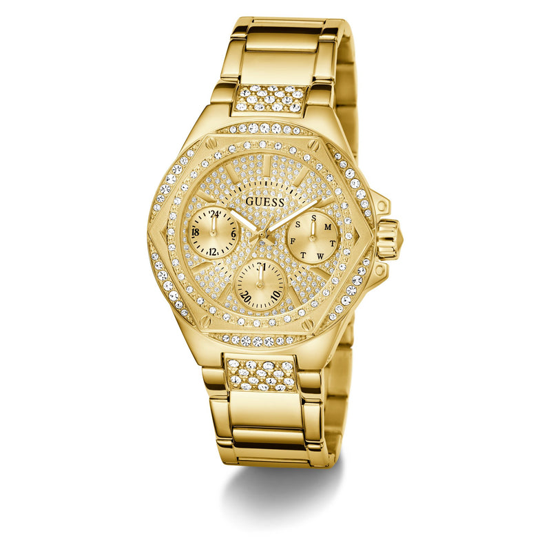 Guess Envy Champagne Round Dial Quartz Analog Women Watch Watch Guess