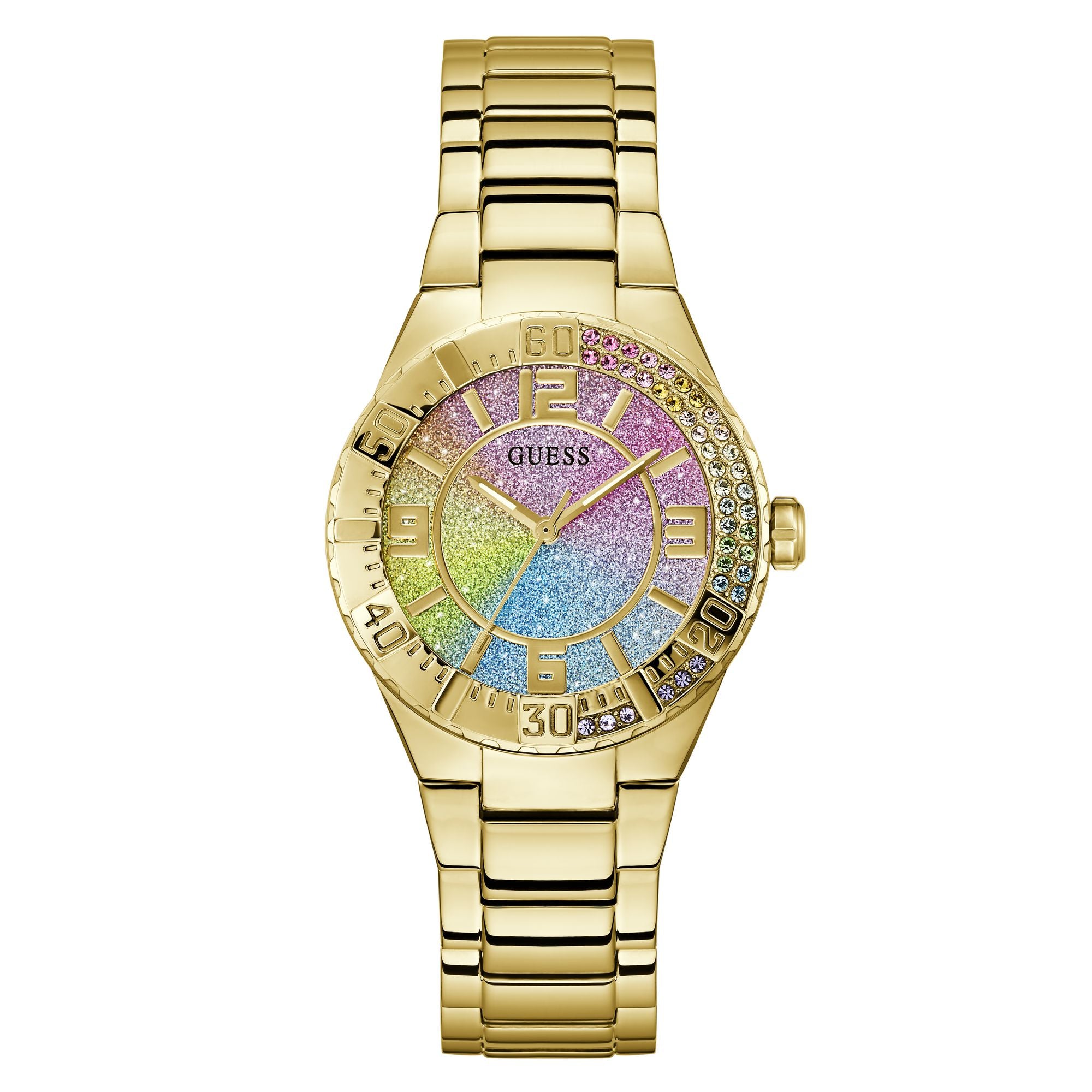 Guess Sangria Rainbow Round Dial Quartz Analog Women Watch