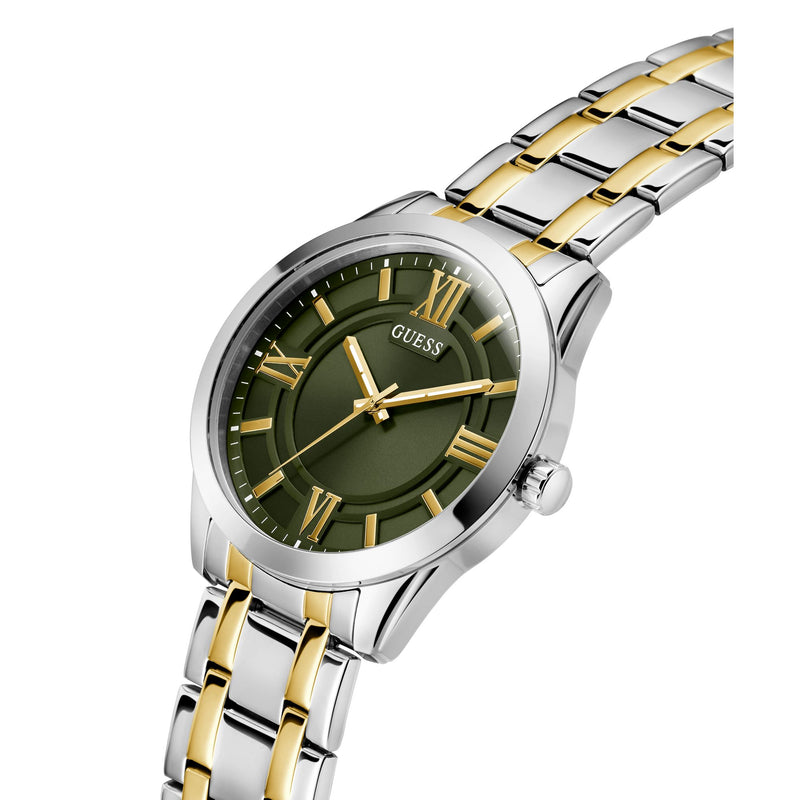Guess Elliot Green Round Dial Quartz Analog Men Watch Watch Guess