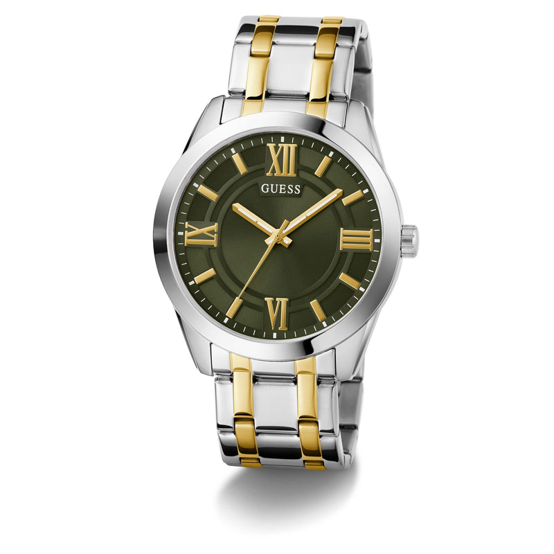 Guess Elliot Green Round Dial Quartz Analog Men Watch Watch Guess