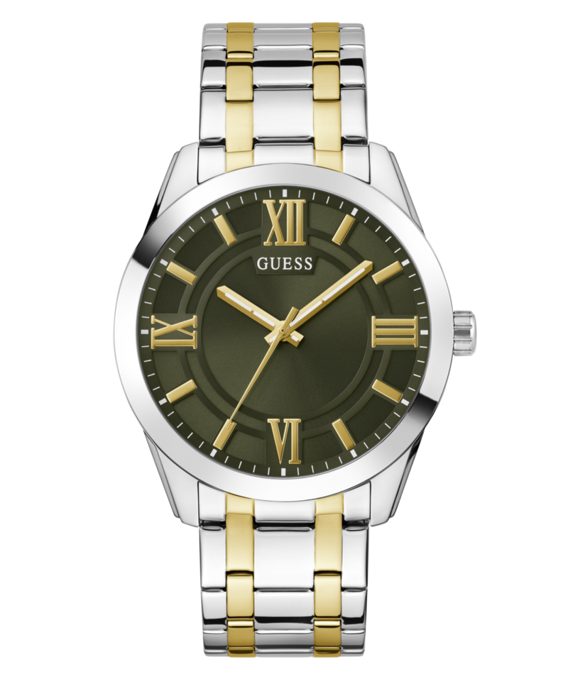 Guess Elliot Green Round Dial Quartz Analog Men Watch Watch Guess