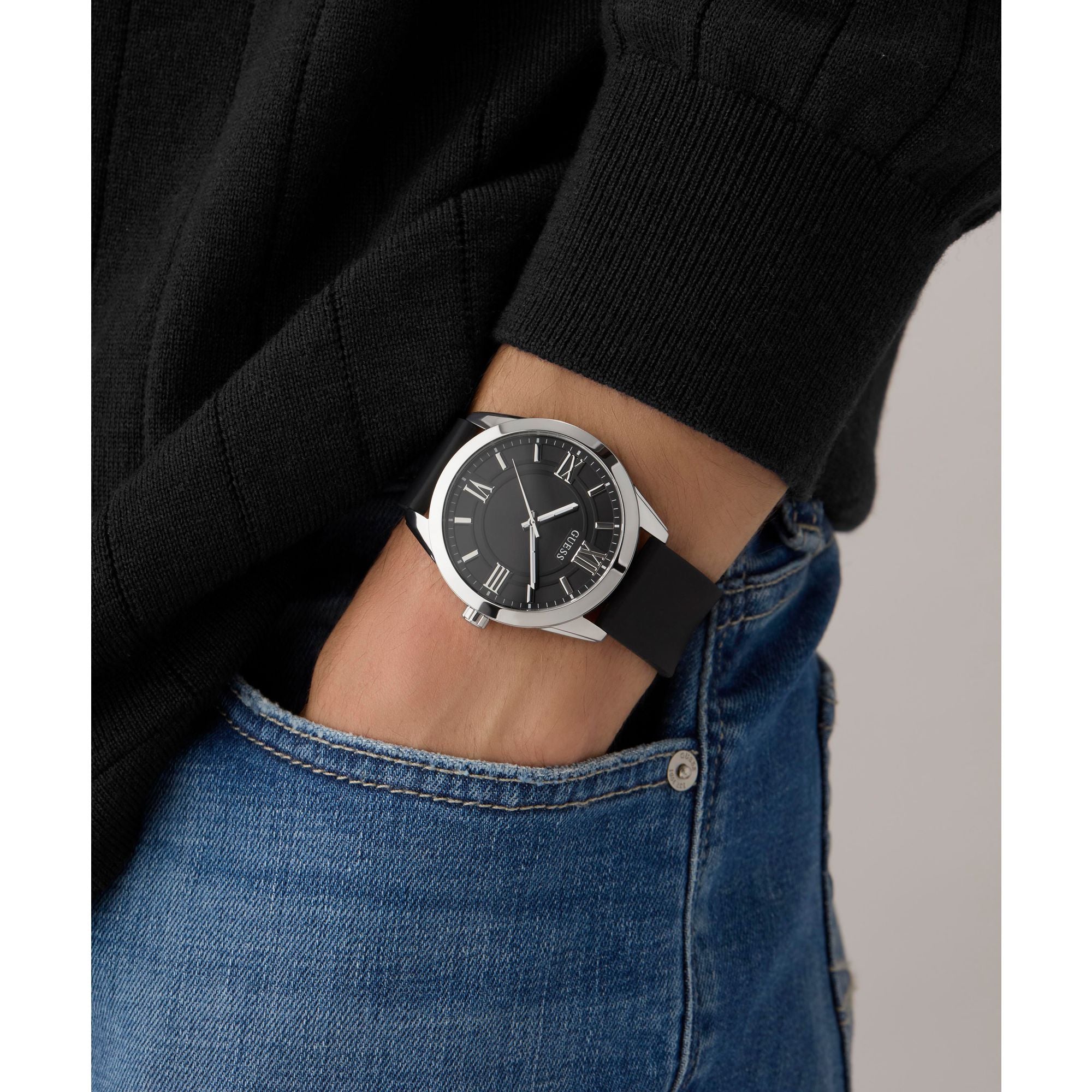 Guess Elliot Black Round Dial Quartz Analog Men Watch