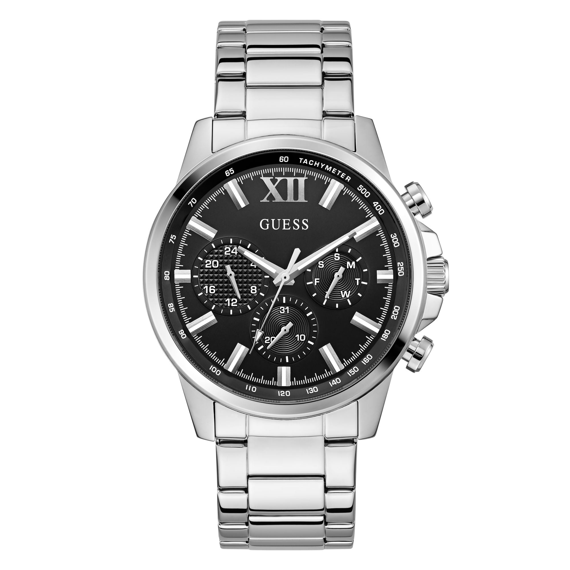 Guess Walker Black Round Dial Quartz Analog Men Watch Watch Guess