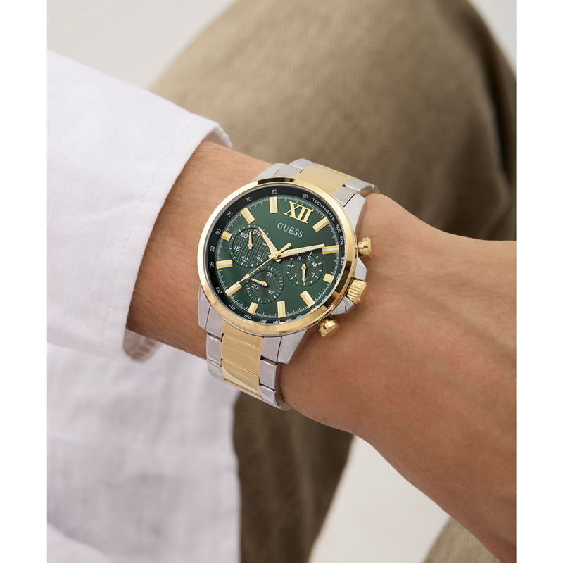 Guess Walker Green Round Dial Quartz Analog Men Watch Watch Guess