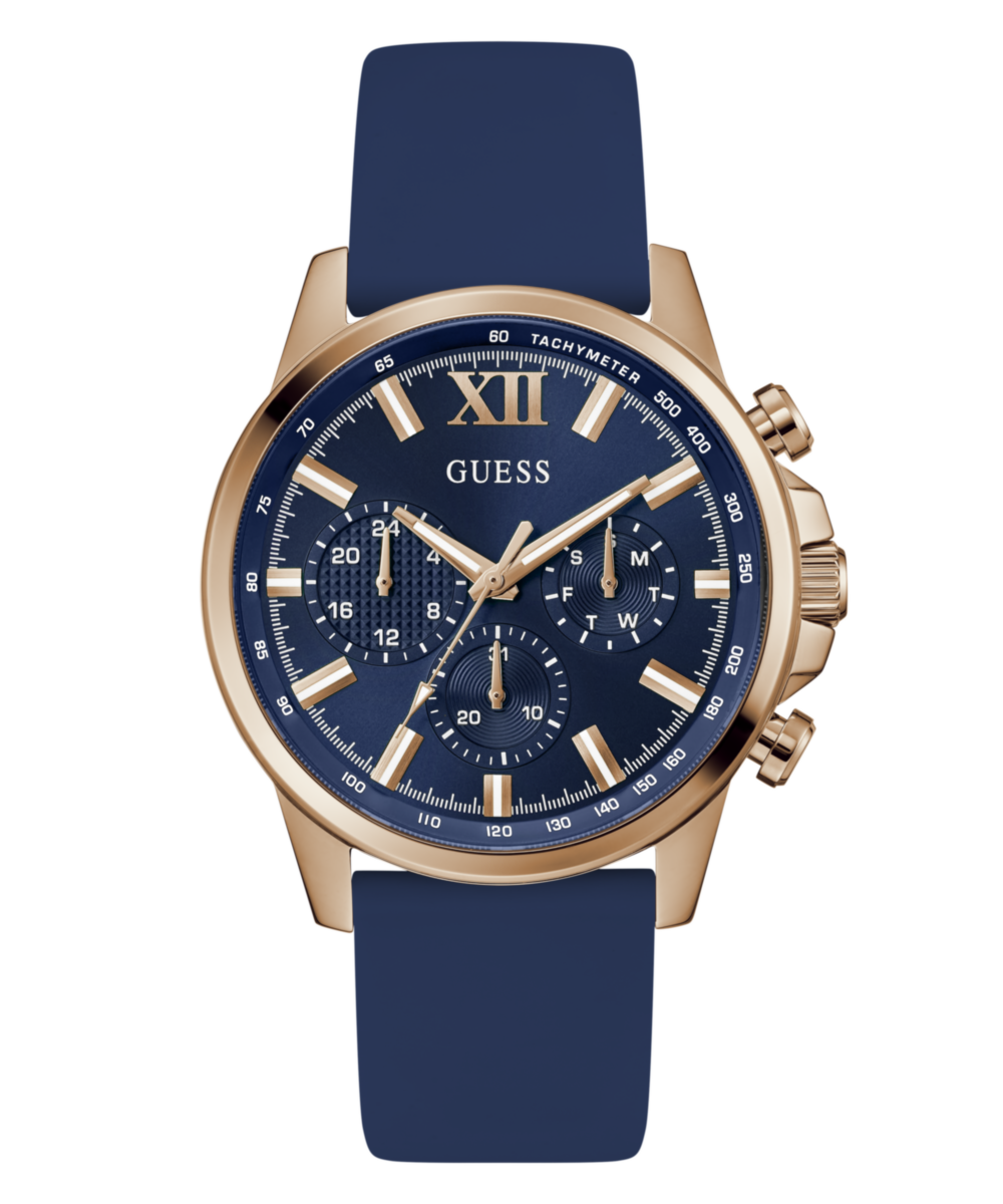 Guess Walker Blue Round Dial Quartz Analog Men Watch Watch Guess