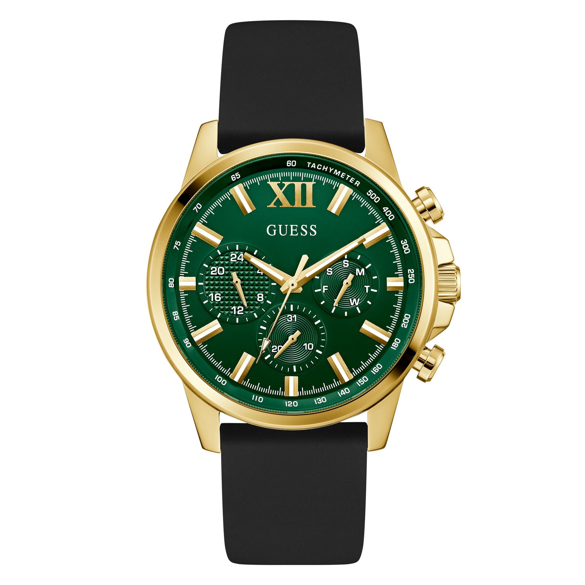 Guess Walker Green Round Dial Quartz Analog Men Watch Watch Guess