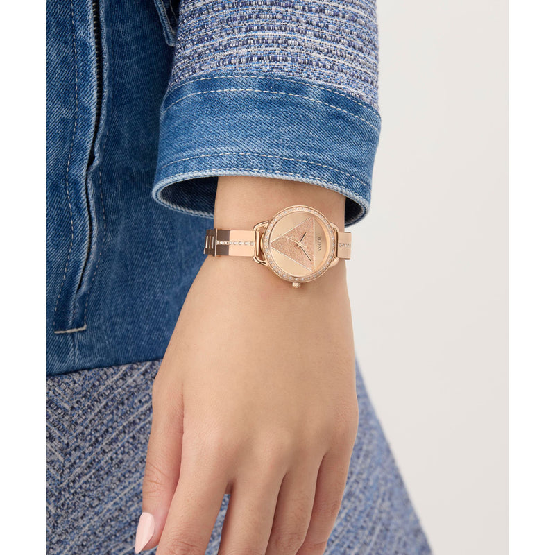 Guess Tri Bellini Rose Gold Round Dial Quartz Analog Women Watch Watch Guess