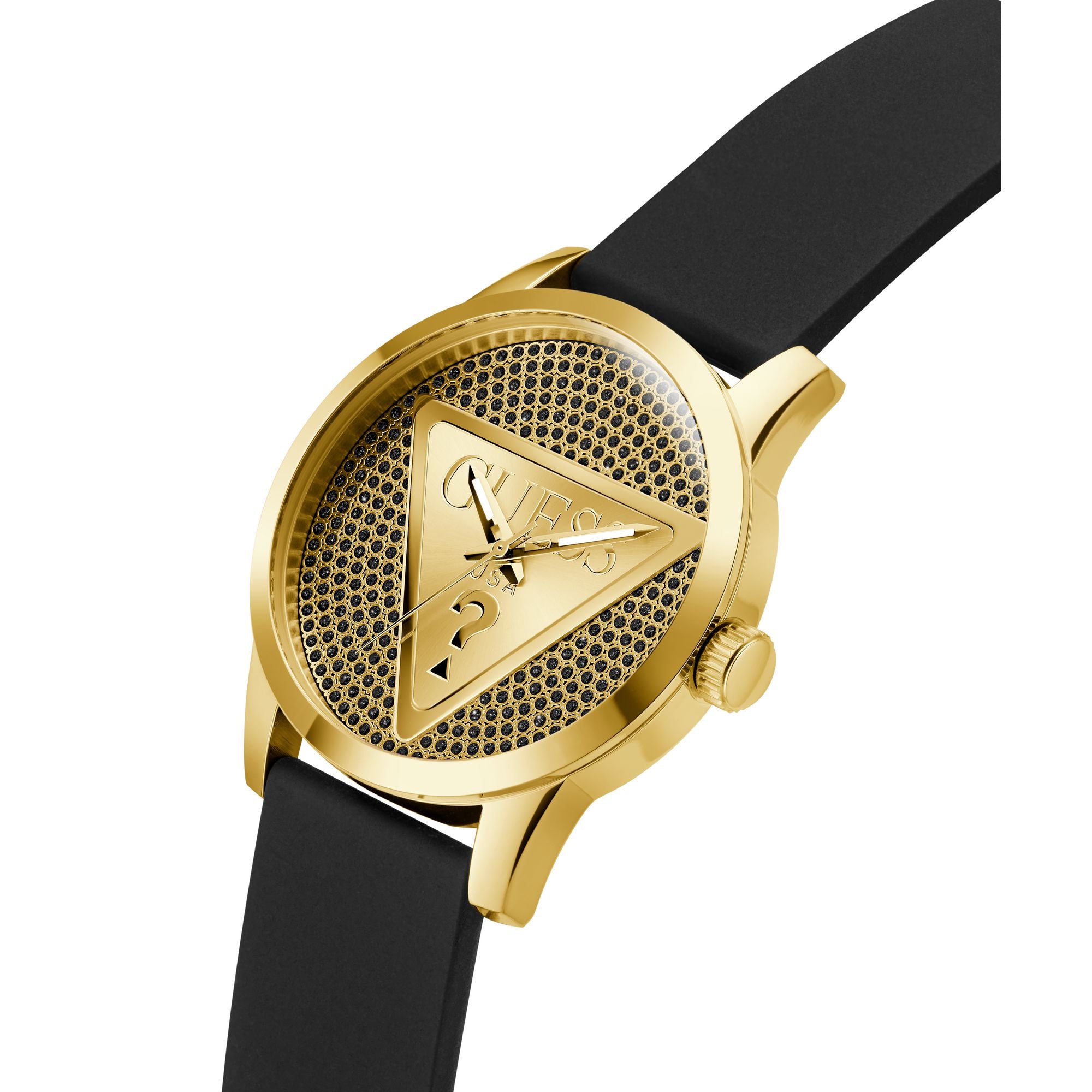 Guess Badge Black Round Dial Quartz Analog Men Watch