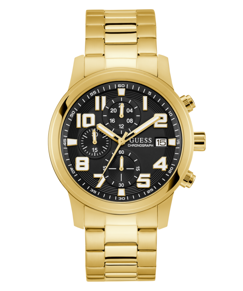 Guess Gs Atticus Black Round Quartz Men Watch Watch Guess