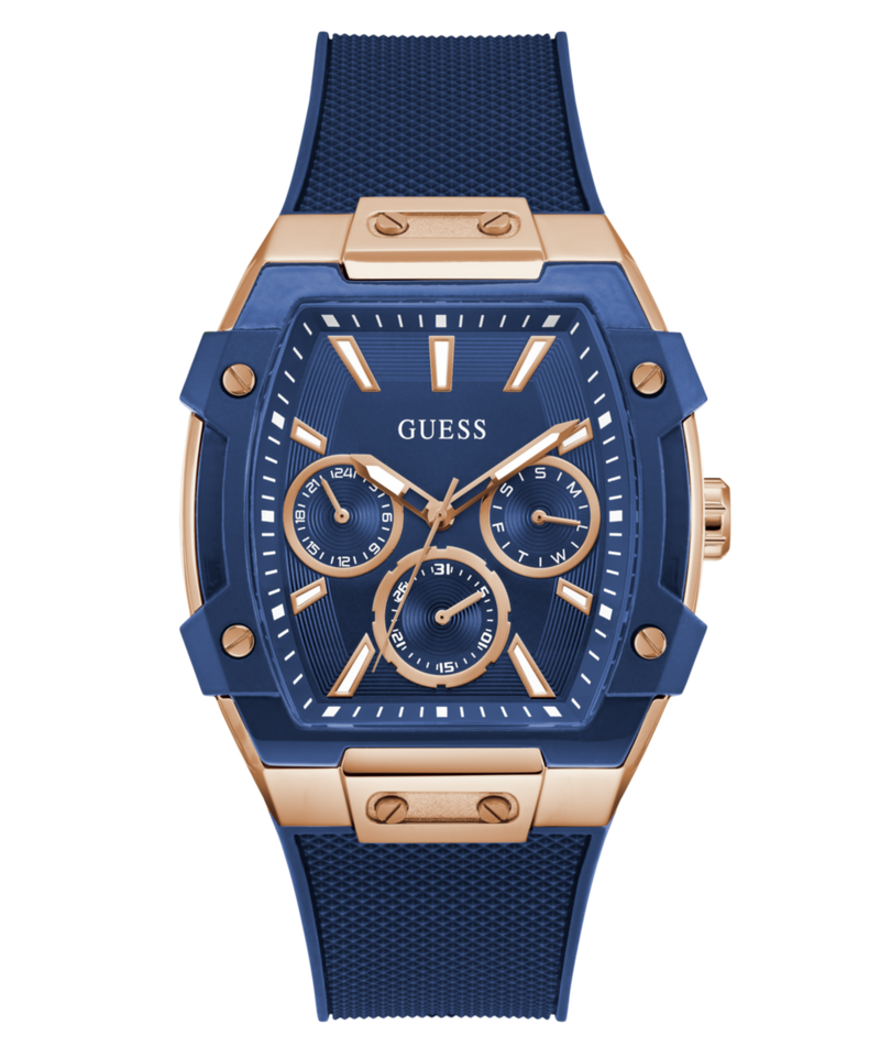 Guess Phoenix Blue Rectangle Quartz Men Watch Watch Guess