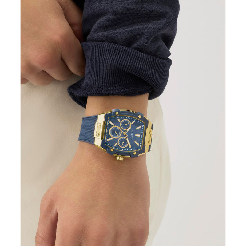 Guess Rectangle 44mm Blue Dial Analog Men Watch - GW0956G5 Watch Guess