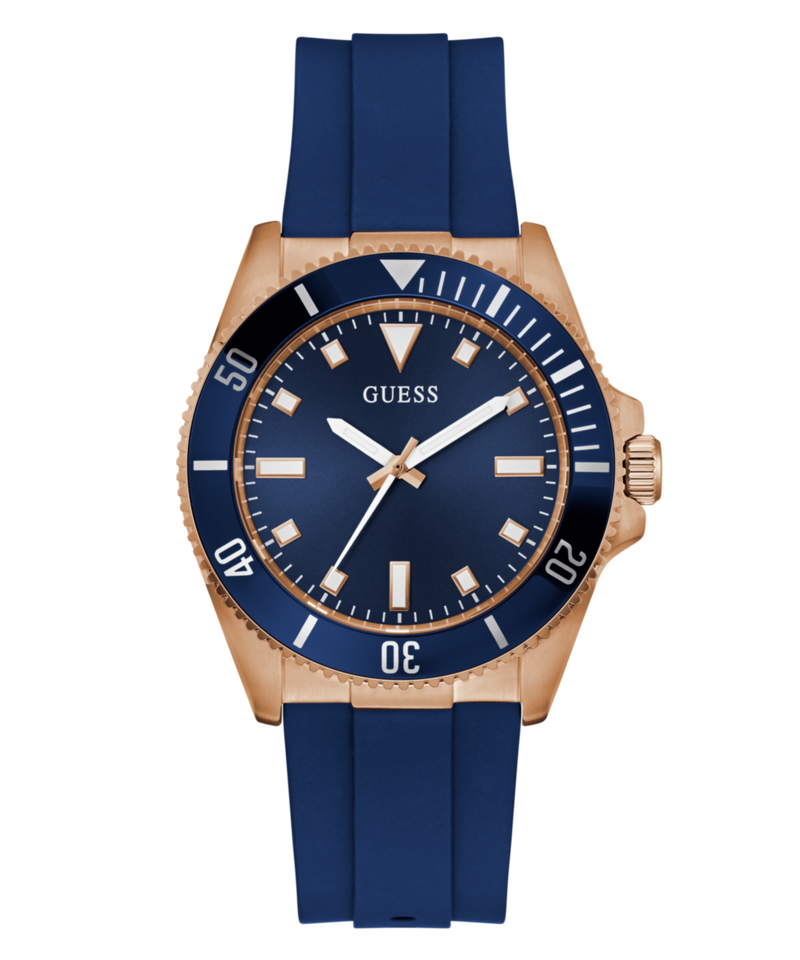 Guess Cliff Blue Round Quartz Men Watch Watch Guess