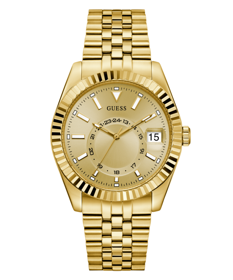 Guess Jaden Champagne Round Quartz Men Watch Watch Guess