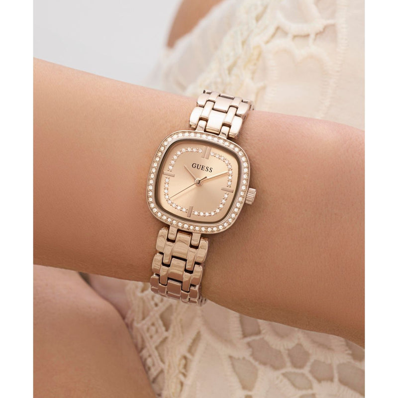 Guess Square 25mm Rose Gold Dial Analog Women Watch - GW1018L4 Watch Guess