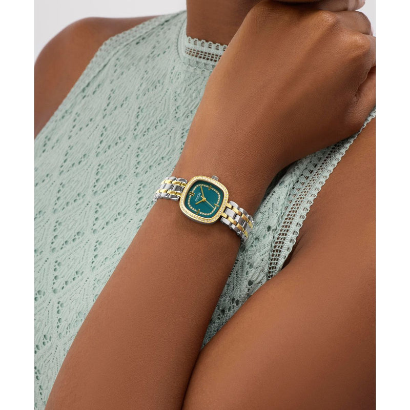 Guess Square 25mm Teal Dial Analog Women Watch - GW1018L6 Watch Guess