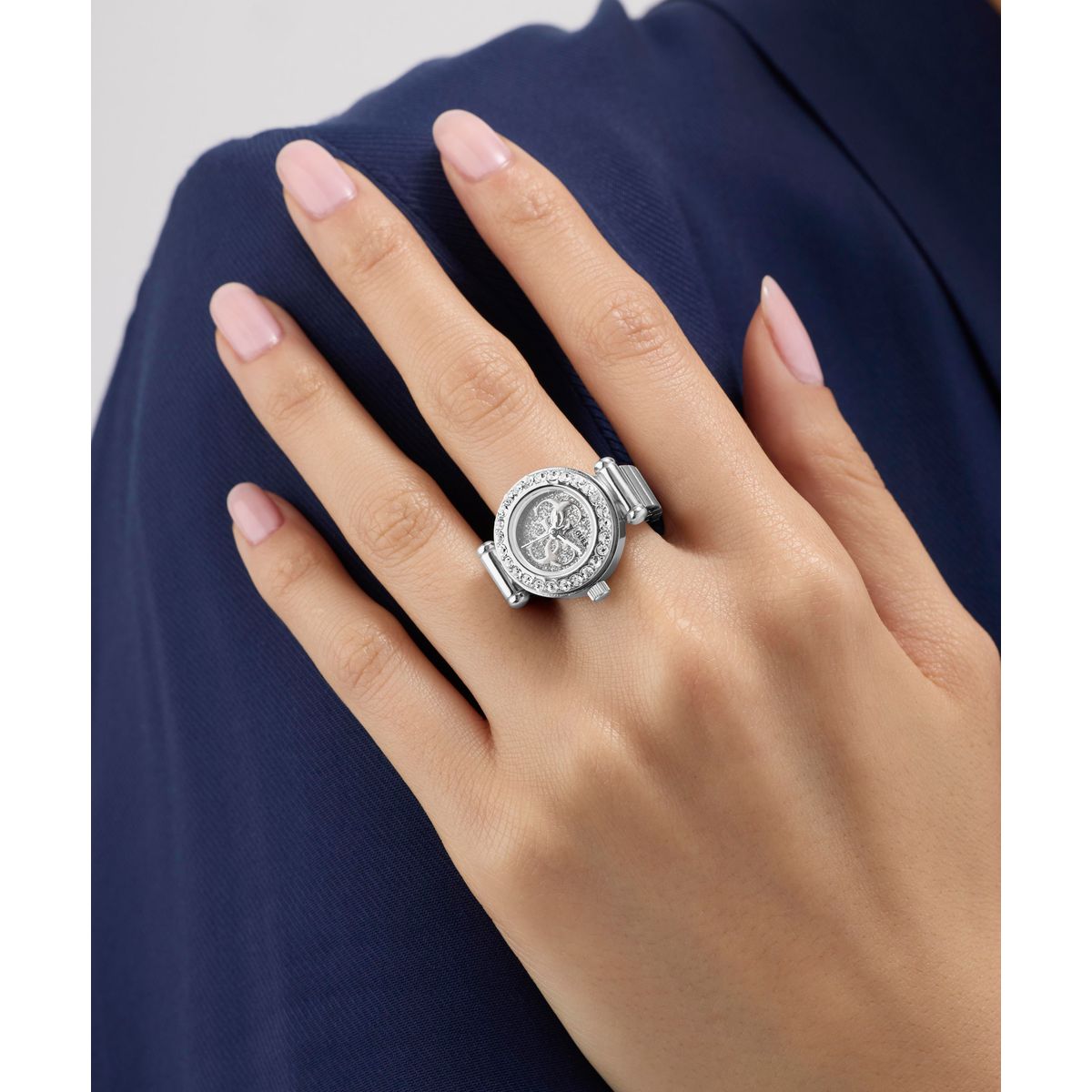 Guess Round 18mm Silver Dial Analog Women Watch - GW1022L1 Watch Guess