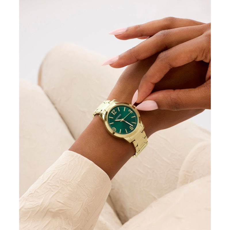 Guess Round 34mm Green Dial Analog Women Watch - GW1028L2 Watch Guess