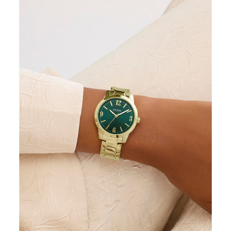 Guess Round 34mm Green Dial Analog Women Watch - GW1028L2 Watch Guess