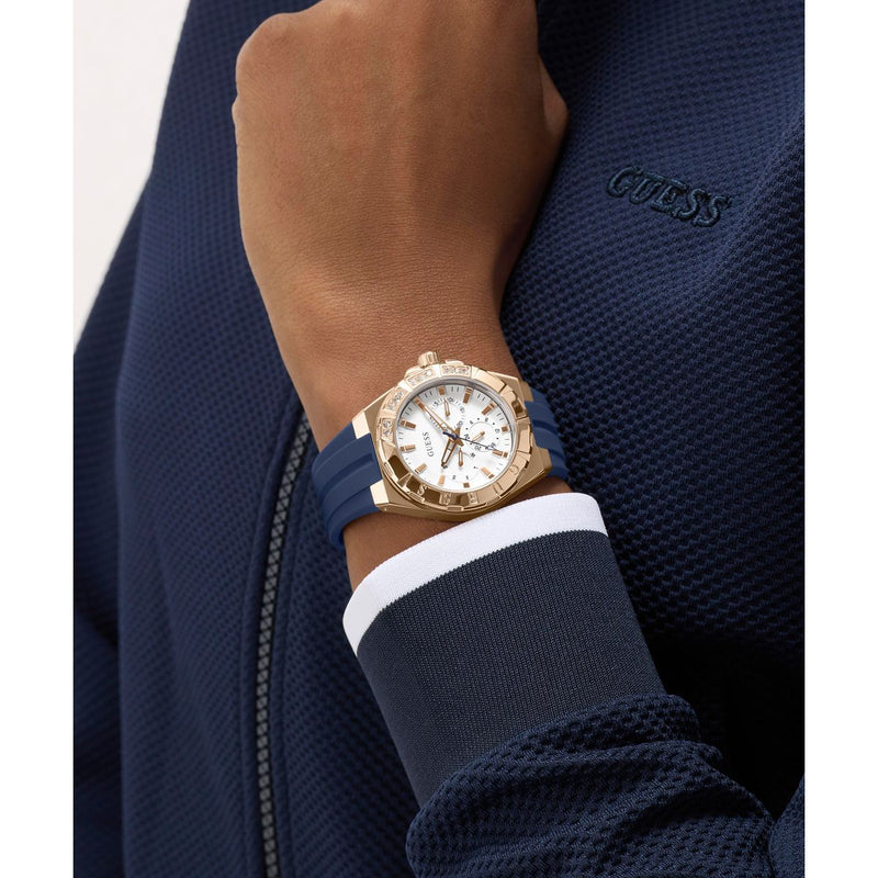 Guess Round 38mm White Dial Analog Women Watch - GW1034L4 Watch Guess