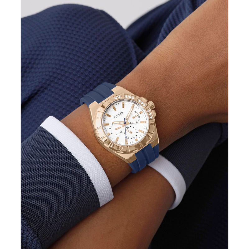Guess Round 38mm White Dial Analog Women Watch - GW1034L4 Watch Guess