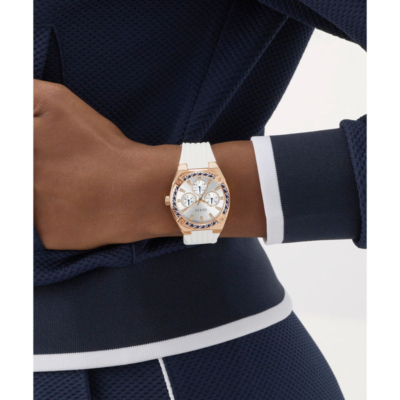 Guess Round 35mm White Dial Analog Women Watch - GW1036L4 Watch Guess