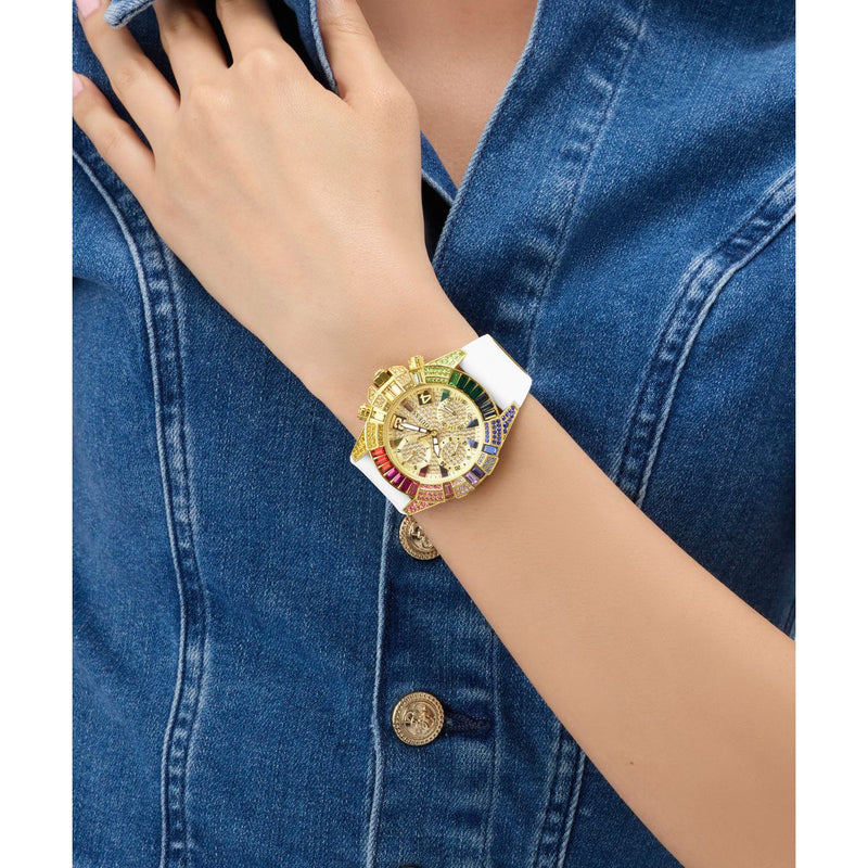 Guess Round 39mm Champagne Dial Analog Women Watch - GW1047L2 Watch Guess