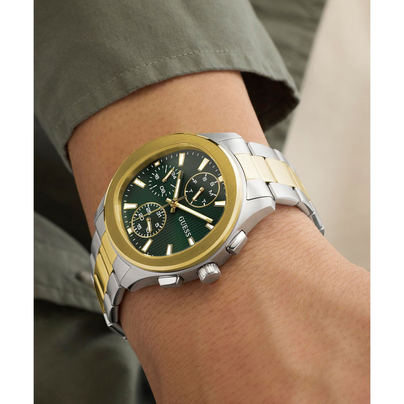 Guess Square 40mm Green Dial Analog Men Watch - GW1048G4 Watch Guess