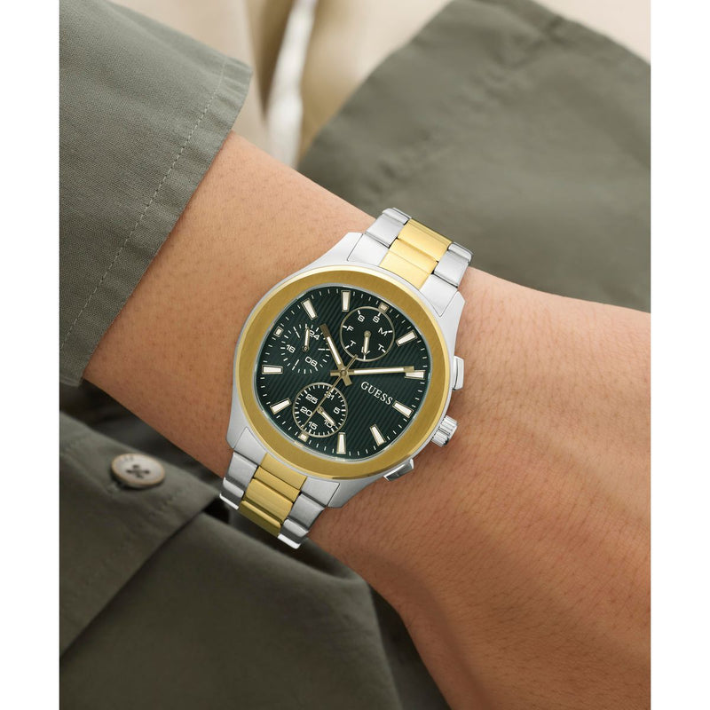 Guess Square 40mm Green Dial Analog Men Watch - GW1048G4 Watch Guess