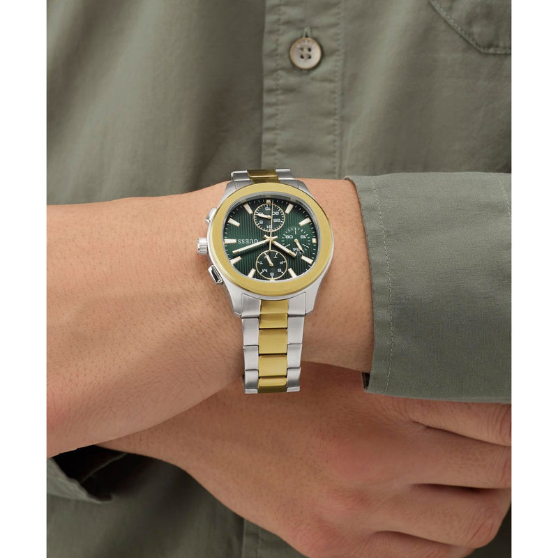 Guess Square 40mm Green Dial Analog Men Watch - GW1048G4 Watch Guess