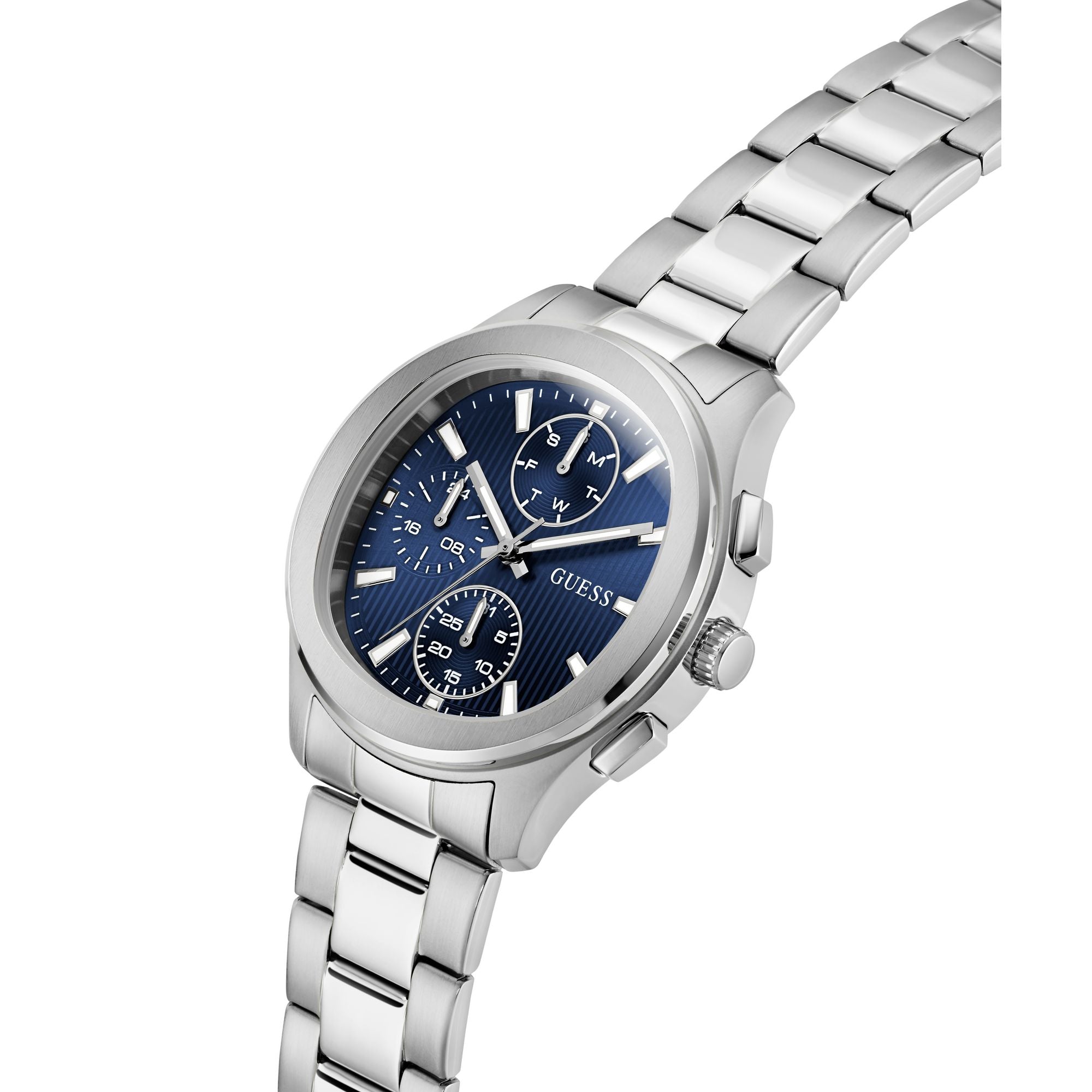 Guess Square 40mm Blue Dial Analog Men Watch - GW1048G7 Watch Guess