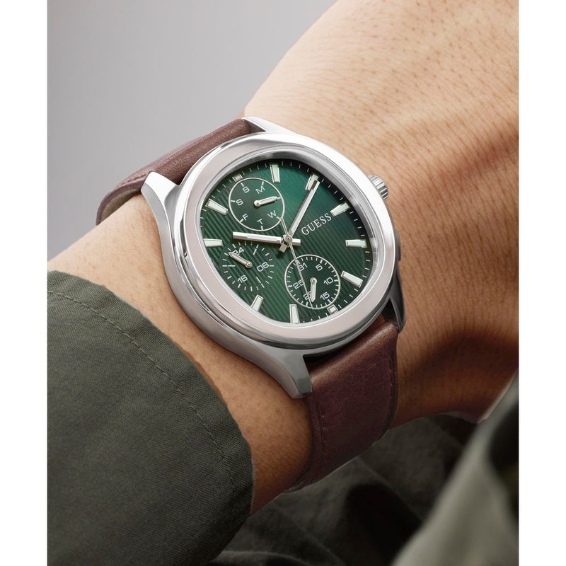 Guess Square 40mm Green Dial Analog Men Watch - GW1049G1 Watch Guess