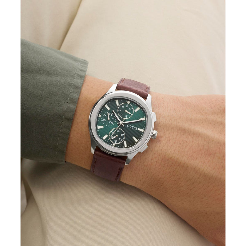 Guess Square 40mm Green Dial Analog Men Watch - GW1049G1 Watch Guess