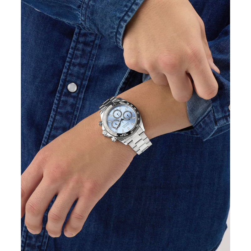 Guess Round 42mm Blue Dial Analog Men Watch - GW1058G1 Watch Guess