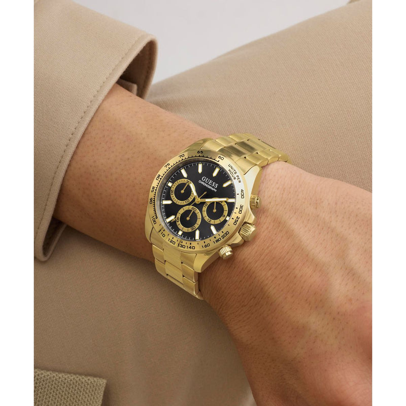 Guess Round 42mm Black Dial Analog Men Watch - GW1058G2 Watch Guess