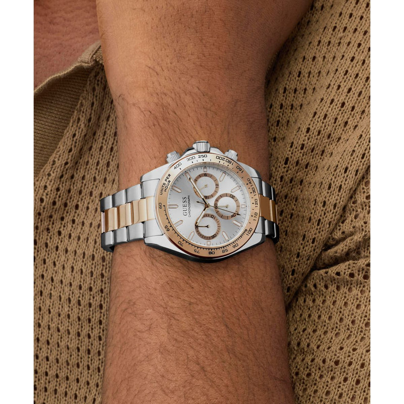 Guess Round 42mm Silver Dial Analog Men Watch - GW1058G6 Watch Guess
