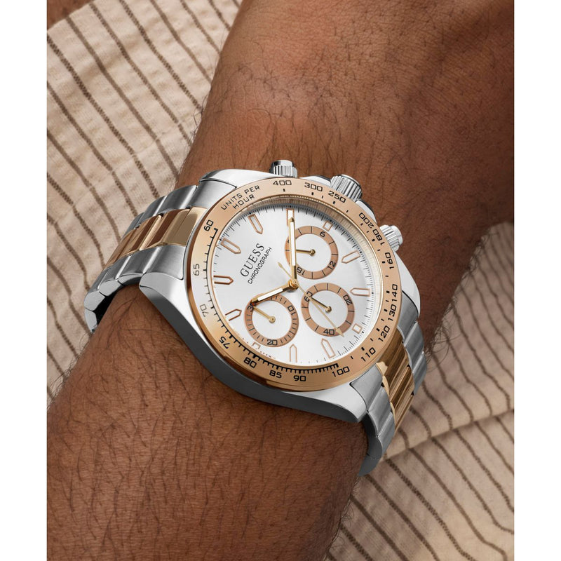 Guess Round 42mm Silver Dial Analog Men Watch - GW1058G6 Watch Guess