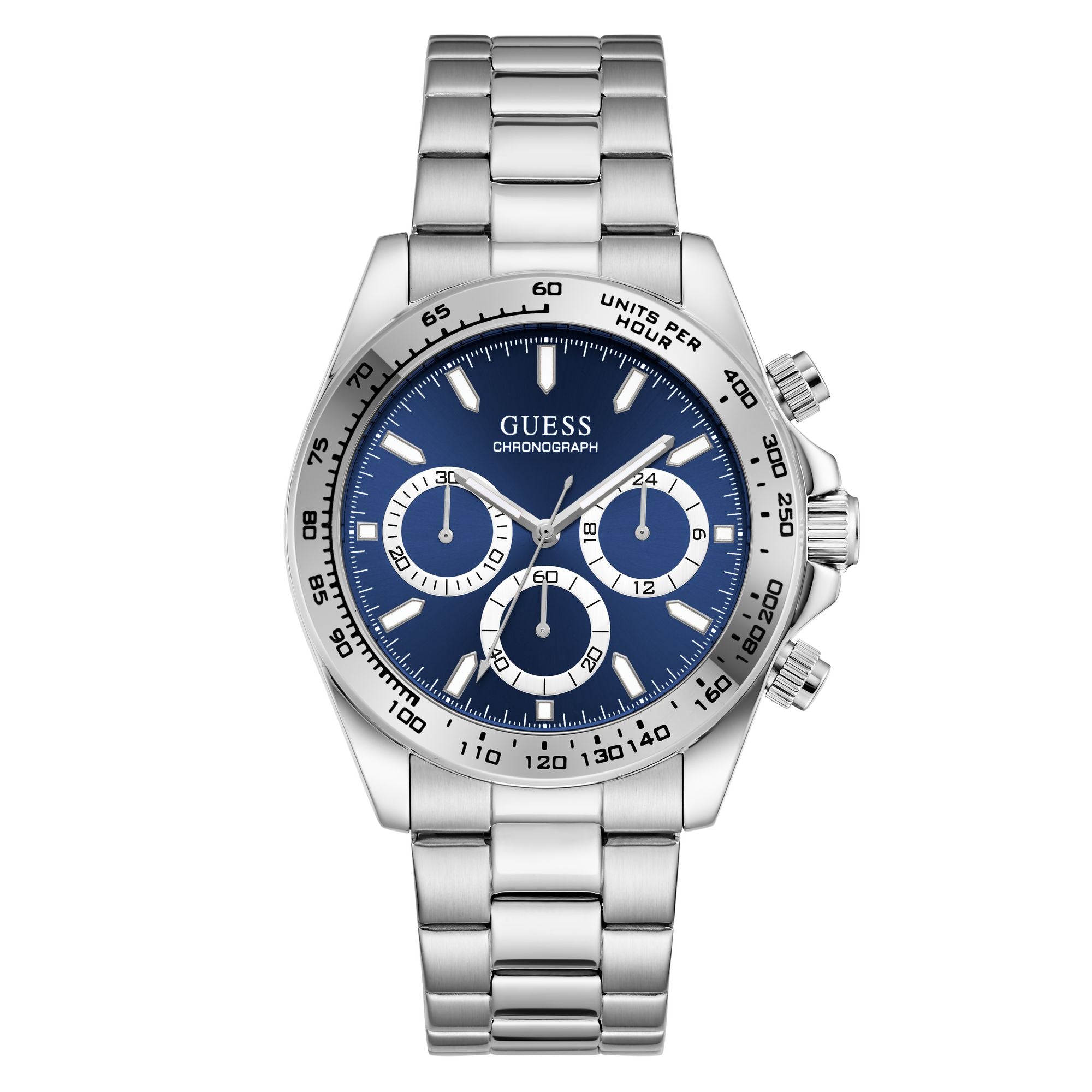 Guess Round 42mm Blue Dial Analog Men Watch - GW1058G7