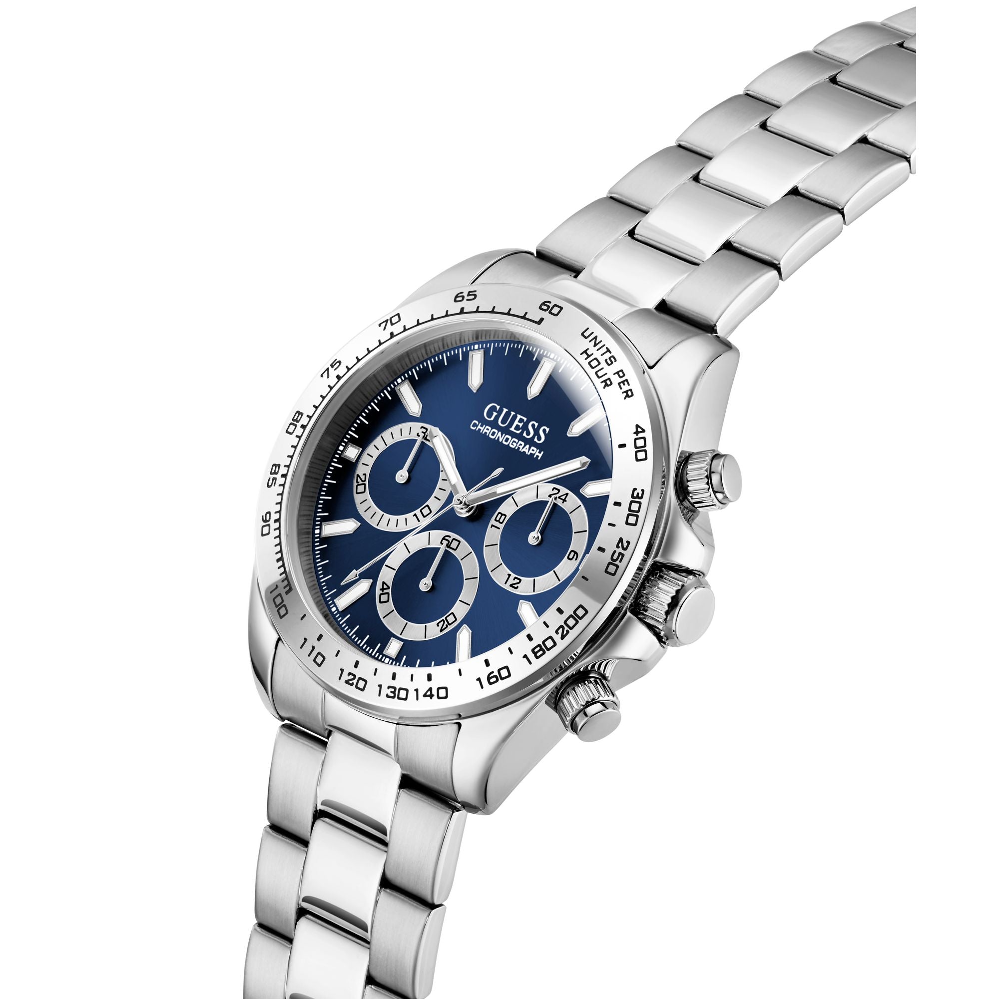 Guess Round 42mm Blue Dial Analog Men Watch - GW1058G7 Watch Guess