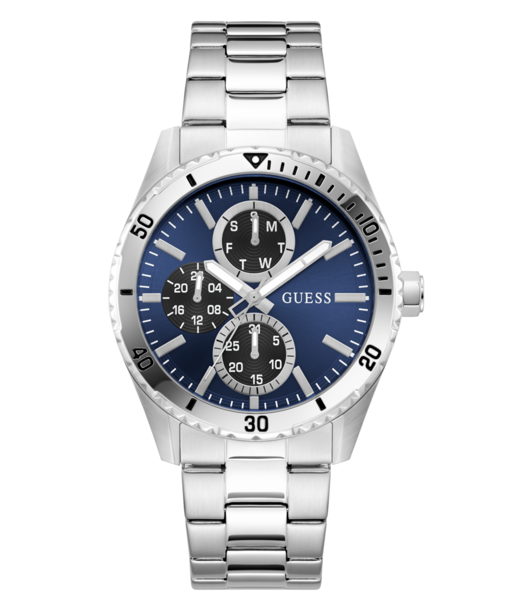 Guess Round 43mm Blue Dial Analog Men Watch - GW1061G7 Watch Guess