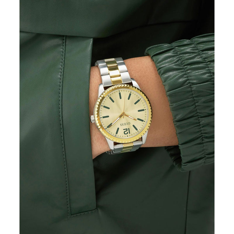 Guess Round 40mm Champagne Dial Analog Men Watch - GW1062G4 Watch Guess