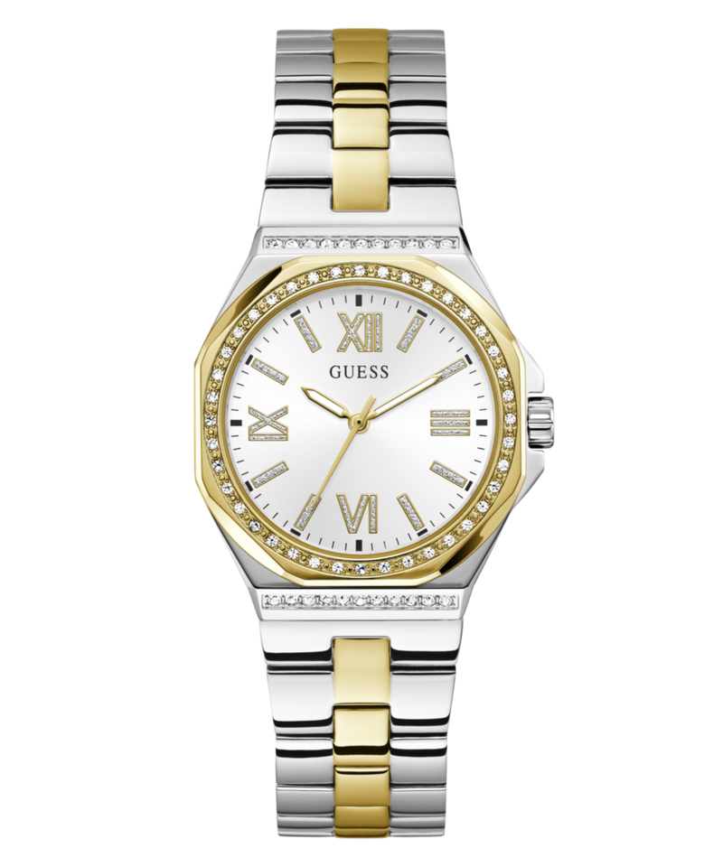 Guess Round 34mm White Dial Analog Women Watch - GW1095L3 Watch Guess