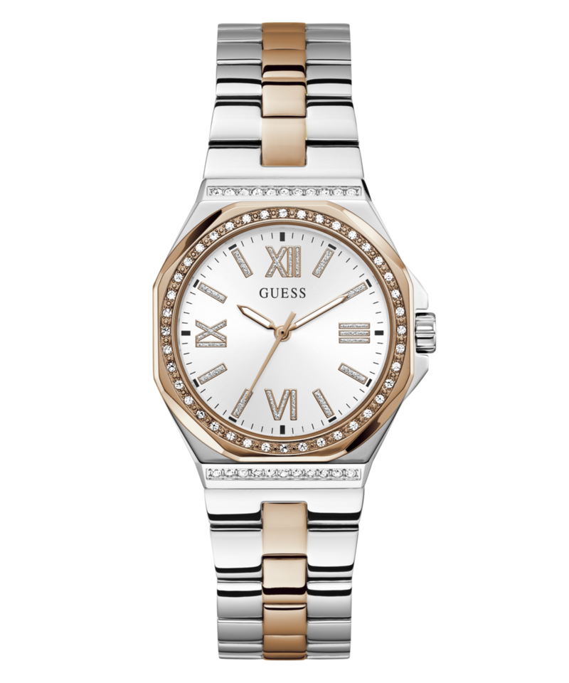 Guess Round 34mm White Dial Analog Women Watch - GW1095L5 Watch Guess