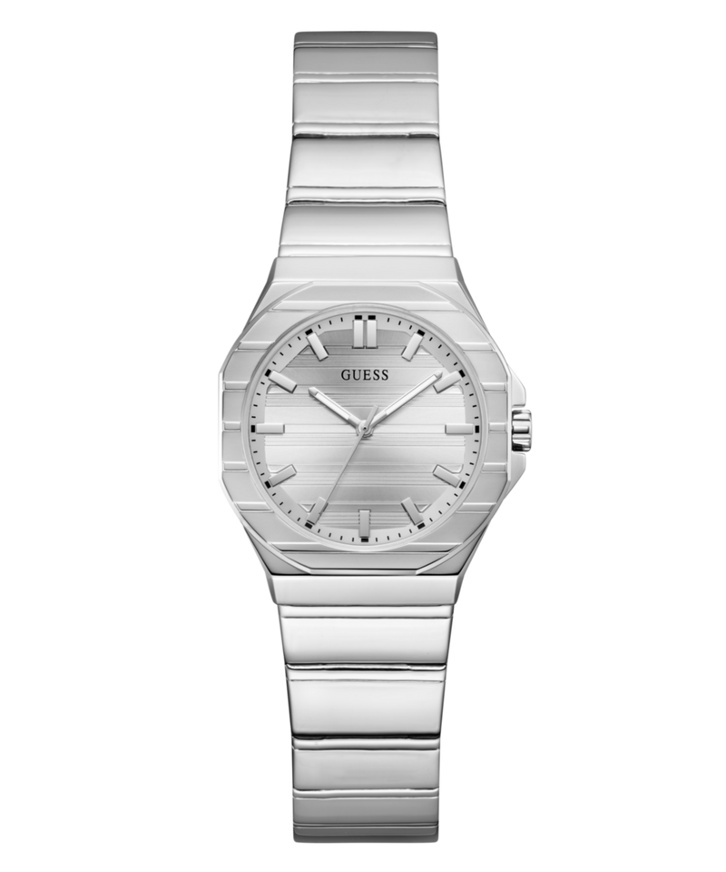 Guess Square 30mm Silver Dial Analog Women Watch - GW1110L1 Watch Guess